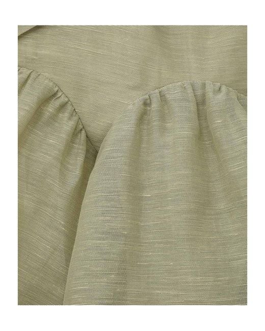 Zimmermann Green Rebellion Drape Mini Dress