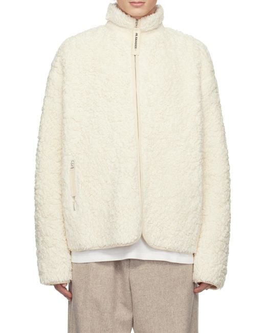 Jil Sander Natural Long-Sleeved Zipped Jacket for men