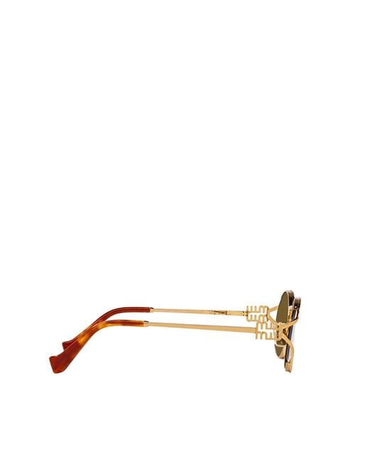 Miu Miu Green Eyewear Oval-Frame Sunglasses