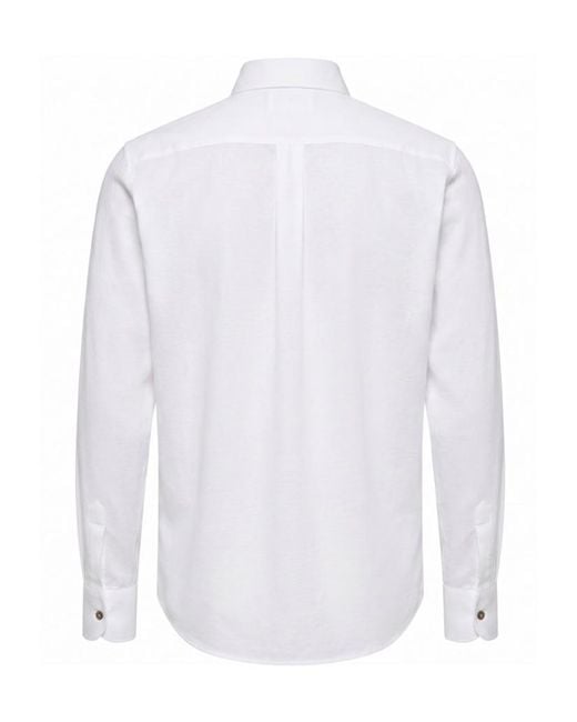 Peserico White Long-Sleeved Button-Up Shirt for men