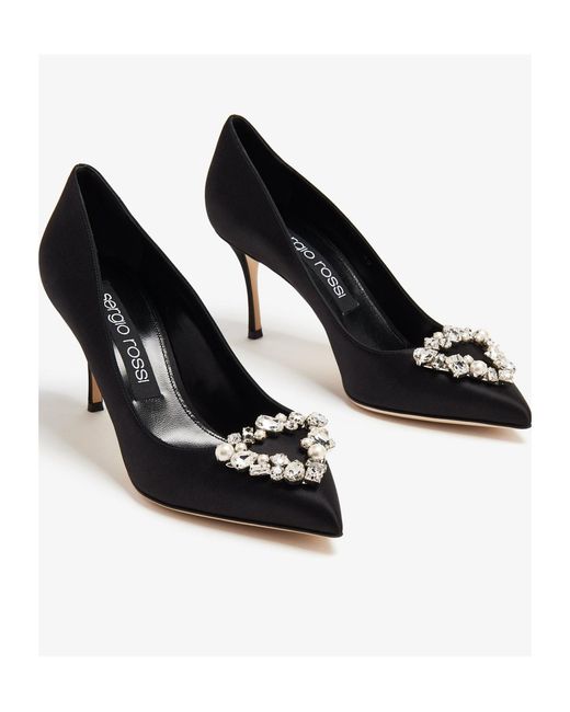 Sergio Rossi Black Pointed High Heels
