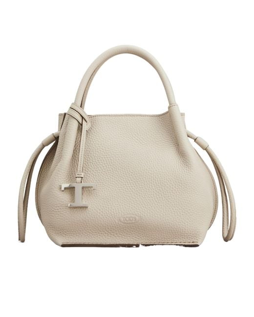 Tod's Natural Leather Bucket Bag