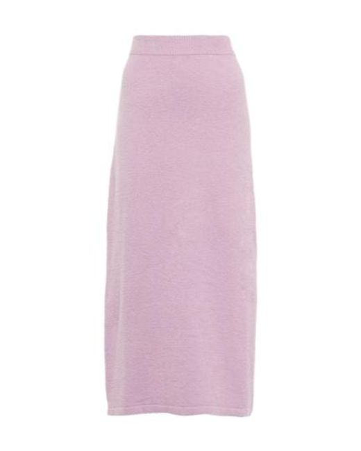 Altuzarra Pink Malia Cotton-Blend Midi Skirt