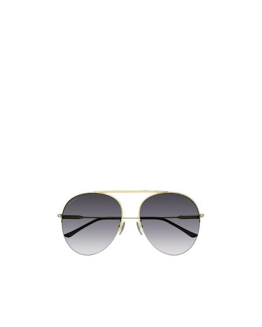 Gucci Metallic Eyewear Aviator-Frame Sunglasses