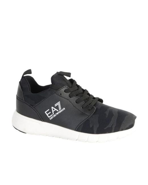 EA7 Black Tie Casual Sports Shoes for men