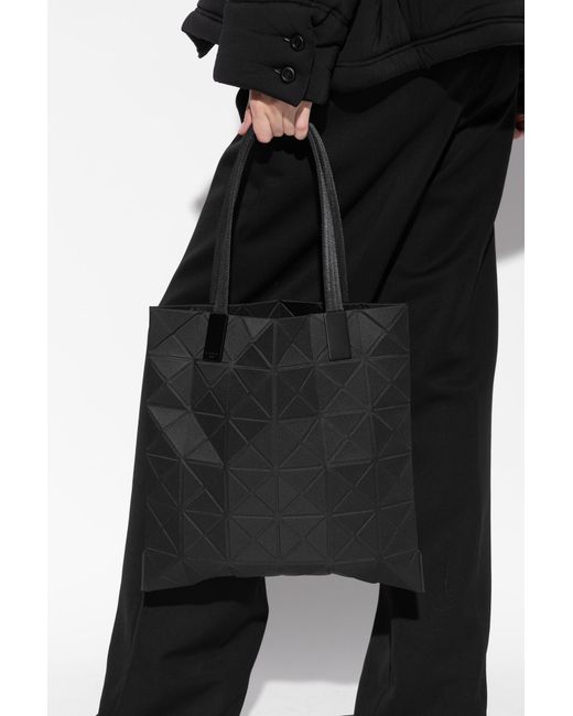 Issey Miyake Black Track Geometric-Pattern Tote Bag