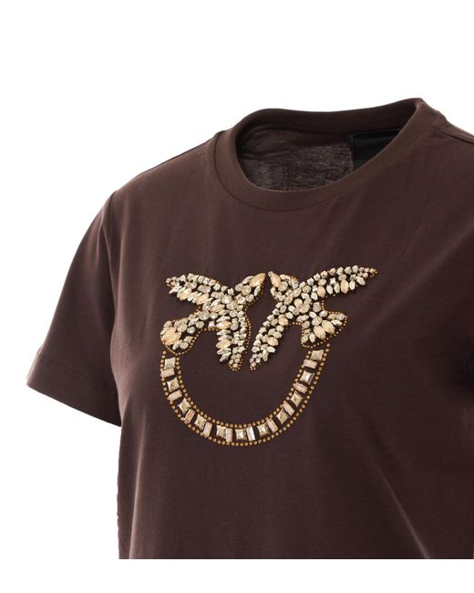 Pinko Brown Short-Sleeved T-Shirt