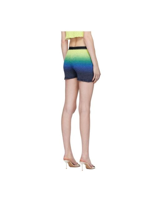 Casablanca Blue Knitted Gradient Shorts