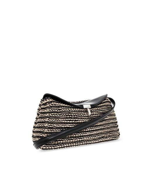 Totême Black Totême T-Lock Twist-Lock Clutch Bag
