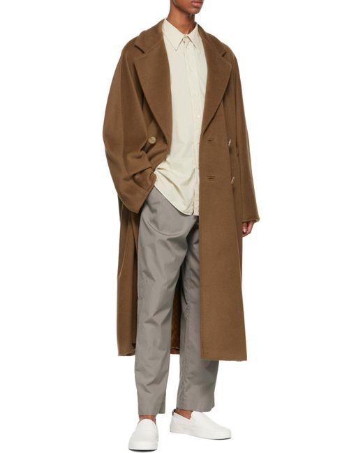 Max Mara Brown Madame Double-Breasted Belted Coat
