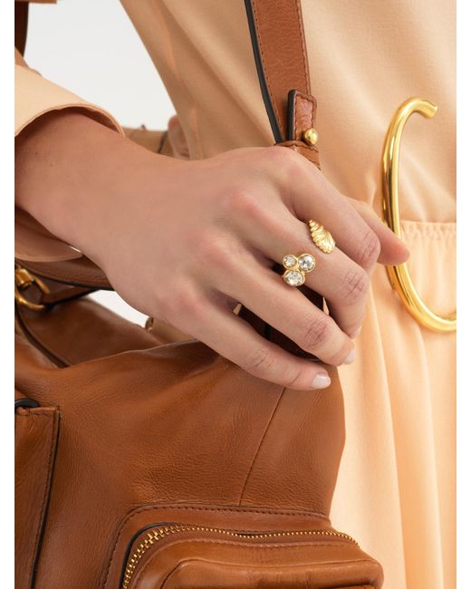 Chloé Metallic Pattern Ring