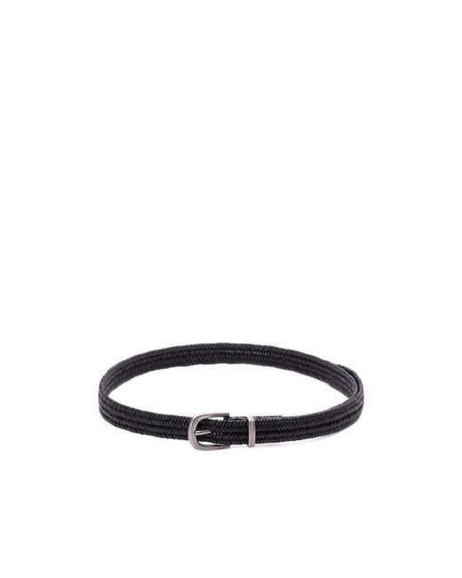 Brunello Cucinelli White Braided Buckled Belt