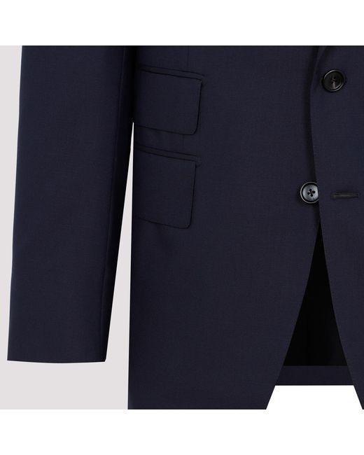 Tom Ford Blue Wool Single-Breasted Suit Set for men