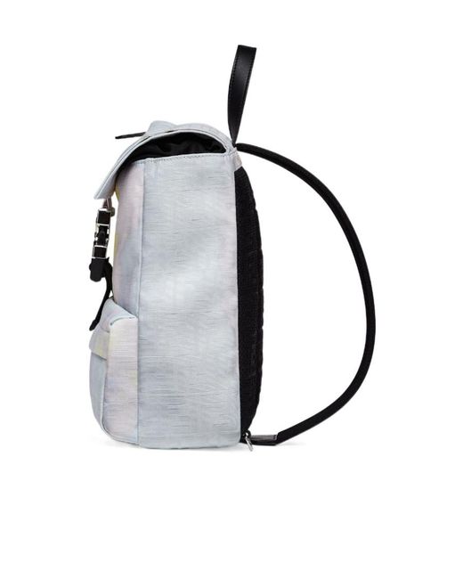 Fendi White And Lilac Sunset Jacquard Fabric Backpack for men
