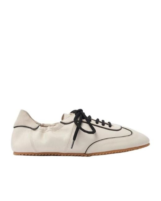 Scarosso White Riley Lace-Up Sneakers