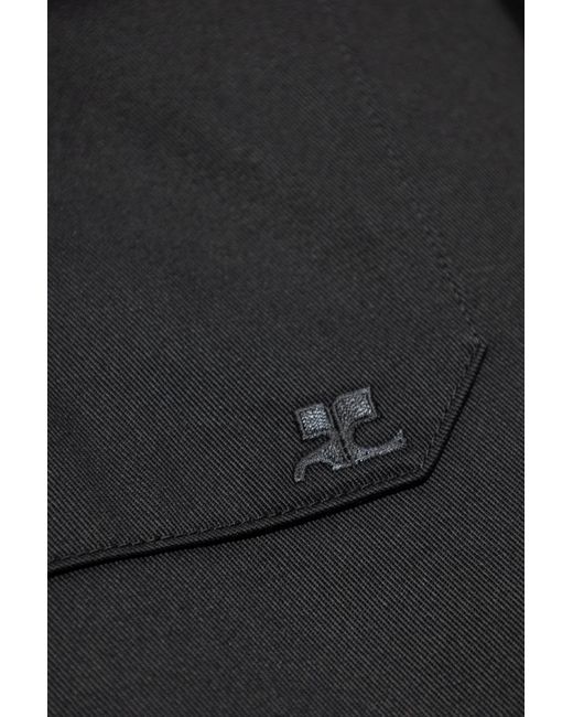 Courreges Black Long-Sleeved Shirt for men