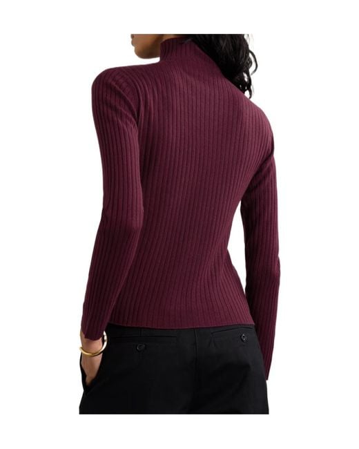 arch4 Purple Logo Turtleneck Sweater