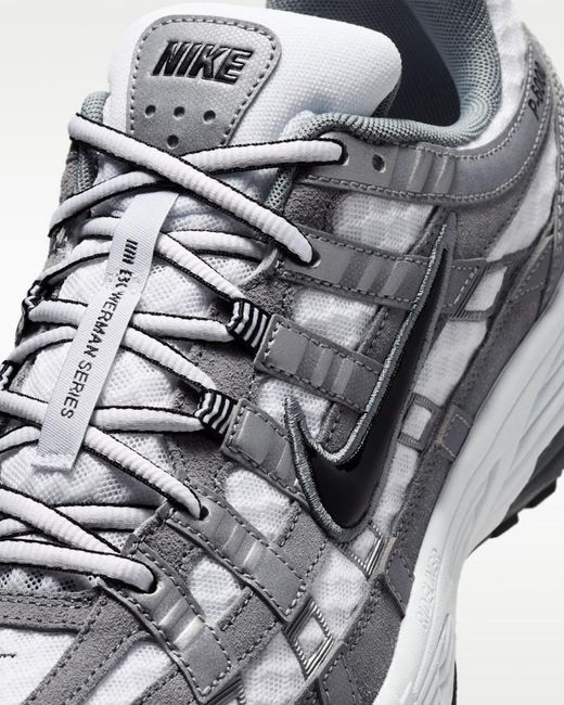 Nike Gray P-6000 Low-Top Sneakers for men