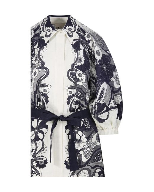 ALÉMAIS Blue Floral Printed Mickey Mini Dress