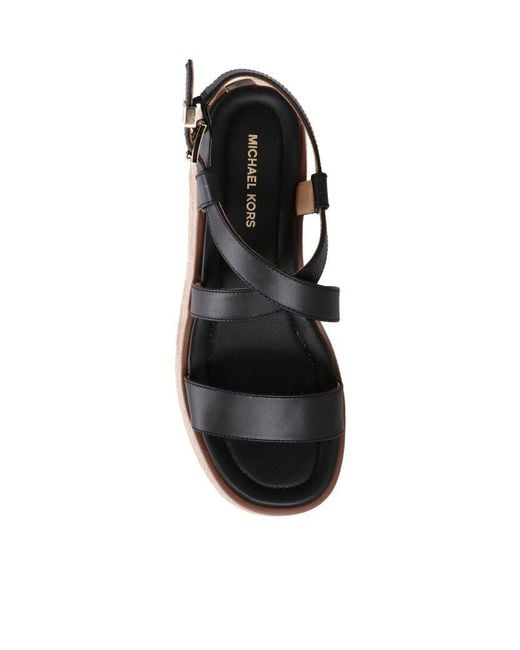 MICHAEL Michael Kors Black Lynn Platform Espadrille Sandals