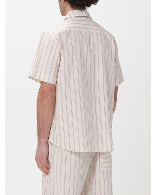 RANRA White Striped Button Shirt for men