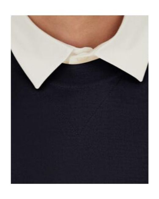 Herno Blue Crewneck Long-Sleeved Jumper for men