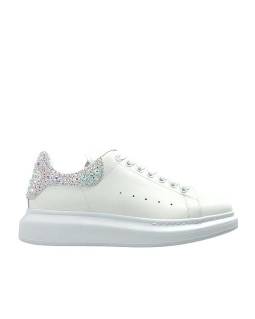 McQueen White Lace-Up Low-Top Casual Shoes