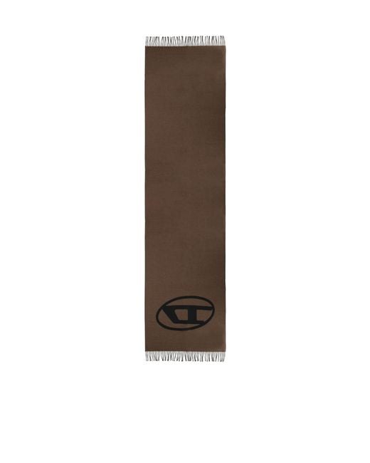 DIESEL Black Fringed Scarf for men