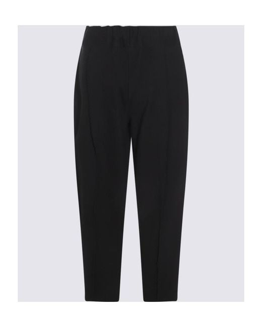 Issey Miyake Black Campagne Tapered Pleated Trousers