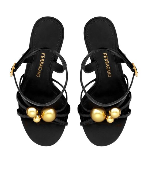 Ferragamo White Heeled Sandals "Karina"