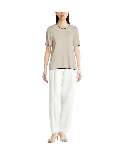 Max Mara Natural Minimalist Solid-Color Wool Top