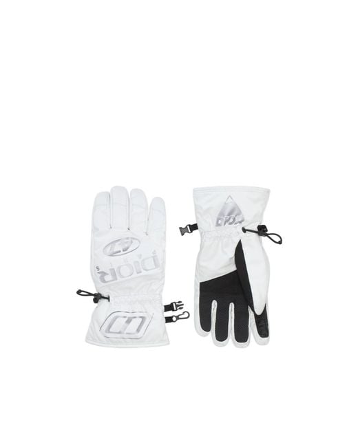 Dior White And Descente Ski Gloves for men