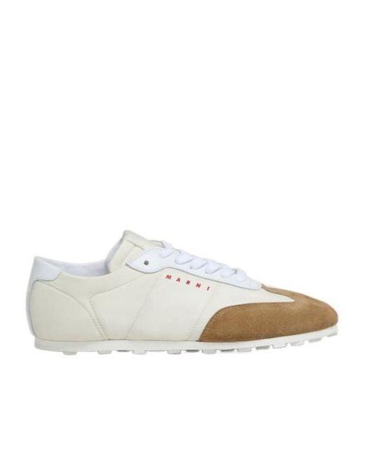 Marni White Off- Nylon Softy Soccer Sneaker for men