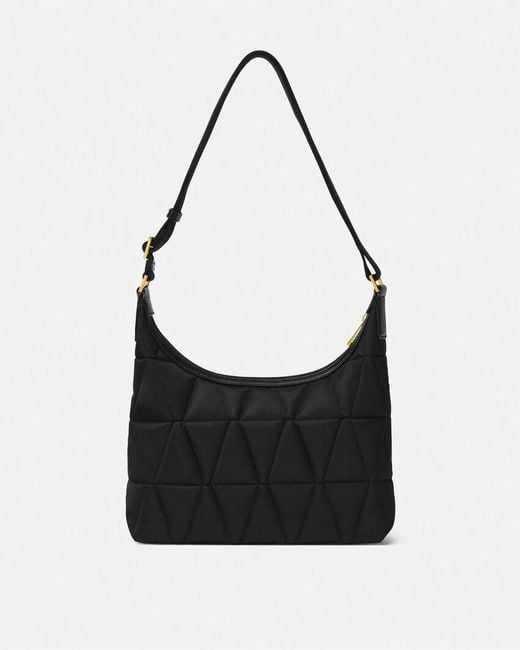 Versace Black Zip-Up Padded Shoulder Bag for men