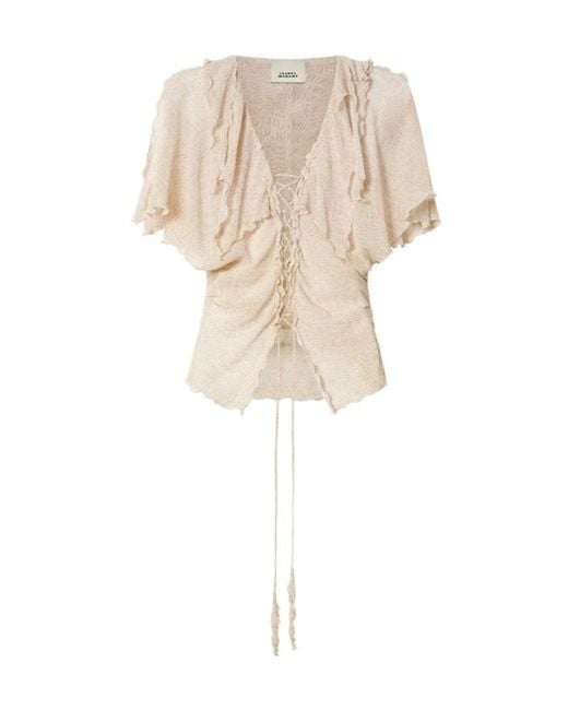 Isabel Marant White Thanais Blouse
