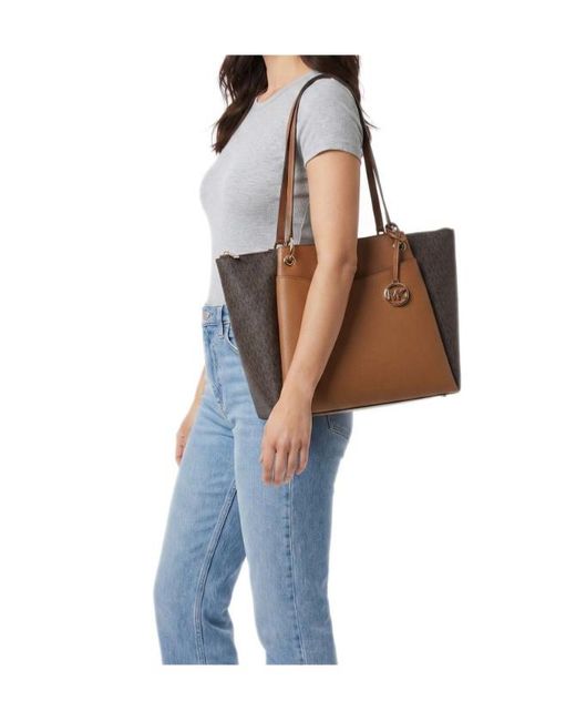 MICHAEL Michael Kors Brown Signature Large Tote Bag