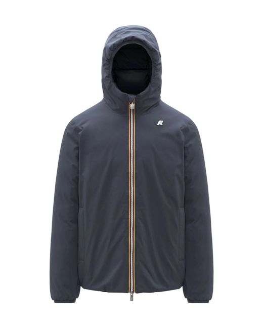 K-Way Blue Jack St Thermo Reversible Hooded Down Jacket for men