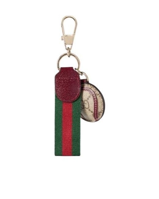 Gucci Red Tennis Keychain With Web for men
