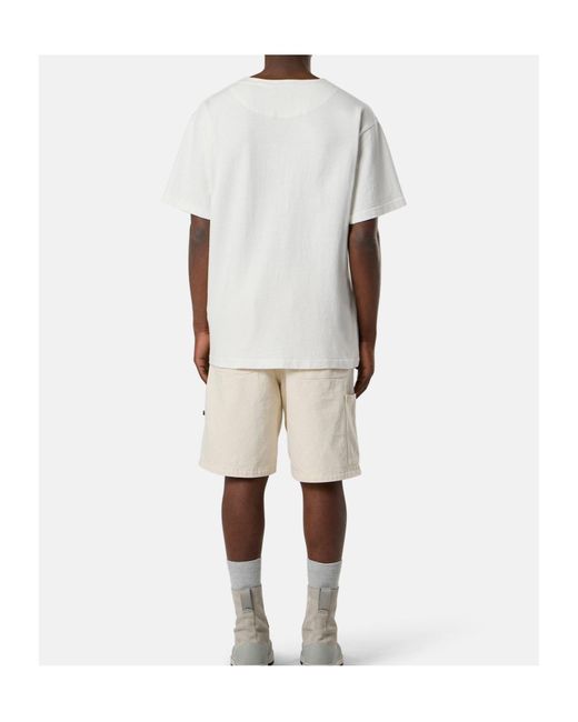 Stone Island White Logo-Print T-Shirt for men