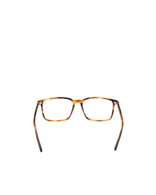 Zegna Metallic Geometric Frame Plain Glasses for men