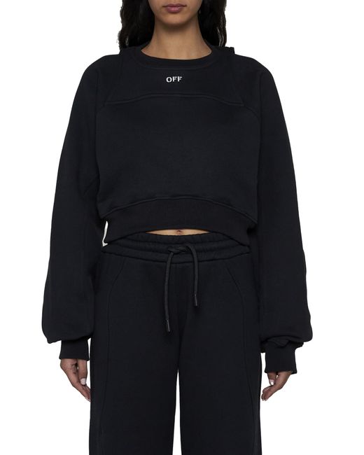 Off-White c/o Virgil Abloh Black Crewneck Long-Sleeved Sweatshirt