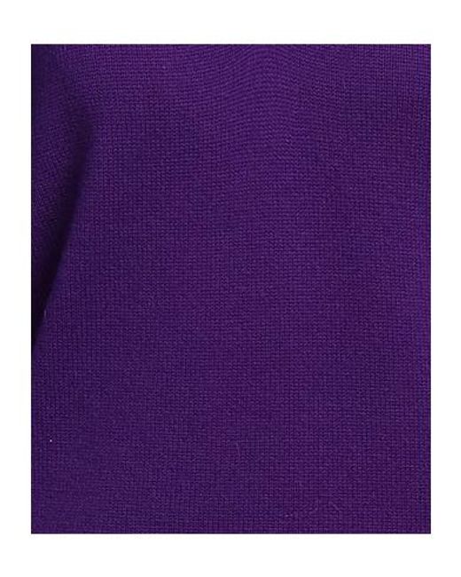Sportmax Purple Minimal Solid Knit Sweater