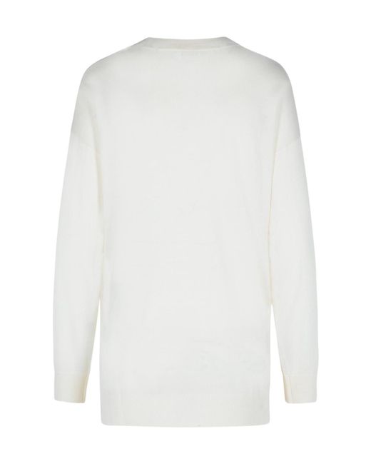 P.A.R.O.S.H. White P.A.R.O..H. Crewneck Knitted Jumper