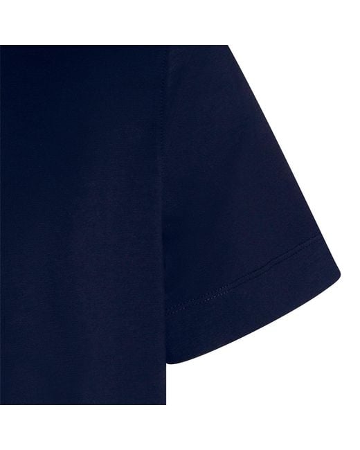 Zegna Blue Short-Sleeved Crewneck T-Shirt for men