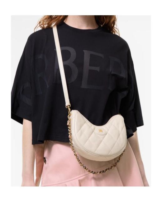 Burberry White Horseshoe Chain Bag