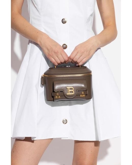 Balmain Brown B Buzz All-Around Zip Fastened Tote Bag