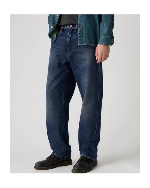 Levi's Blue 568 Loose Straight Jeans for men