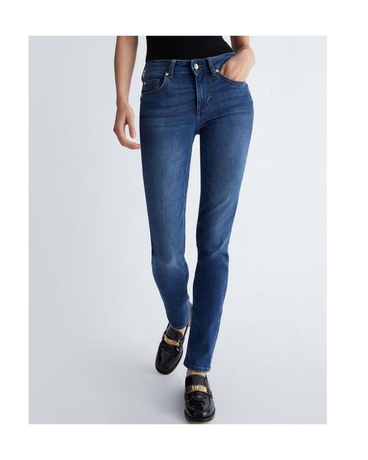 Liu Jo Blue Faded Slim Fit Jeans
