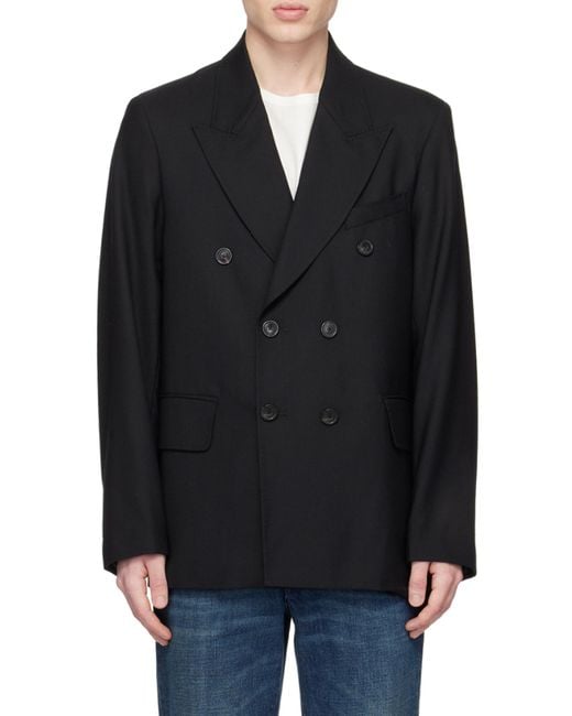 Our Legacy Black Double-Breasted Jacket for men