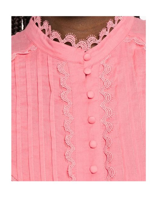 ERMANNO FIRENZE Pink Layered Lace Midi Dress